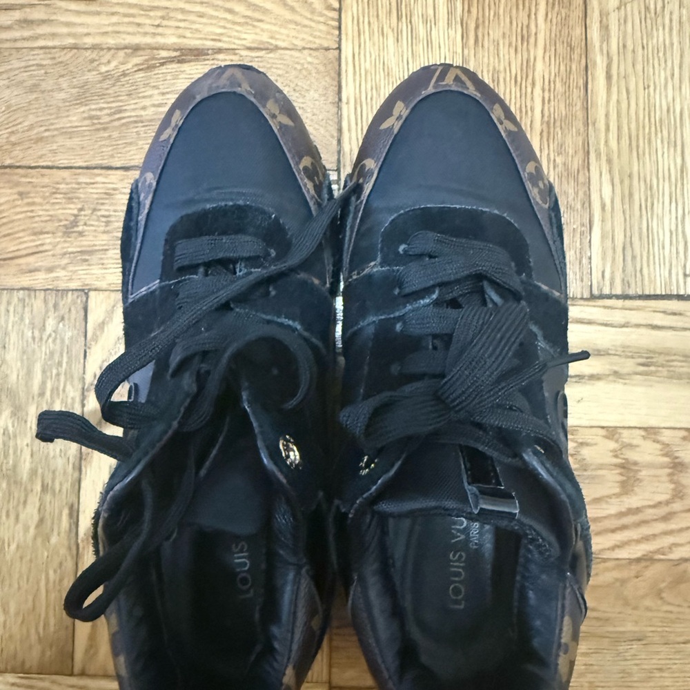 Louis Vuitton Black and Brown Monogram Sneakers